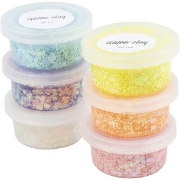 Image de Pâtes à modeler à paillettes couleurs pastels, les 6