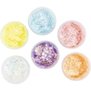 Image de Pâtes à modeler à paillettes couleurs pastels, les 6