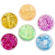 Image de Pâtes à modeler à paillettes couleurs vives, les 6