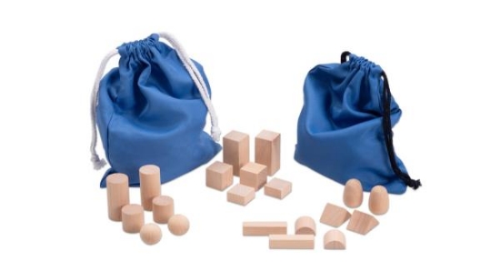 Image de Sac de formes montessori, 18 pièces
