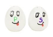 Image de Salière et poivrière œufs en porcelaine