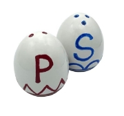 Image de Salière et poivrière œufs en porcelaine