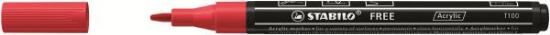 Image de Stabilo free acrylic T100, Rouge