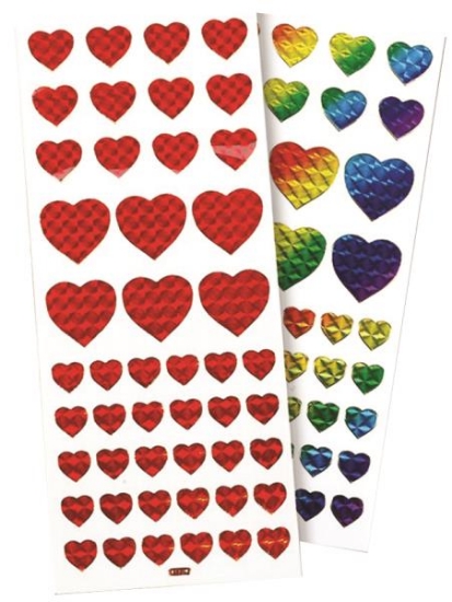 Image de Gommettes hologramme coeur