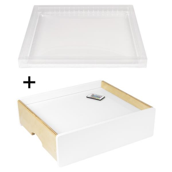 Image de Table lumineuse sans fil + Bac de manipulation translucide