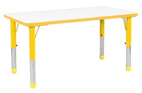Image de Table rectangulaire Pino, Hauteur réglable, Taille 0-3, jaune