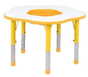 Image de Table Pino avec organiseur, Hauteur réglable, Taille 0-3, jaune