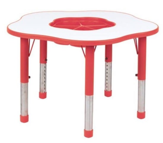 Image de Table Pino avec organiseur, Hauteur réglable, Taille 0-3, rouge