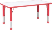 Image de Table rectangulaire Pino, Hauteur réglable, Taille 0-3, rouge