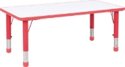 Image de Table rectangulaire Pino, Hauteur réglable, Taille 0-3, rouge