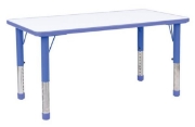 Image de Table rectangulaire Pino, Hauteur réglable, Taille 0-3, bleu