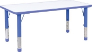 Image de Table rectangulaire Pino, Hauteur réglable, Taille 0-3, bleu