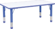 Image de Table rectangulaire Pino, Hauteur réglable, Taille 0-3, bleu