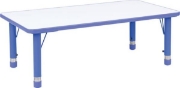 Image de Table rectangulaire Pino, Hauteur réglable, Taille 0-3, bleu