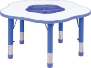 Image de Table Pino avec organiseur, Hauteur réglable, Taille 0-3, bleu