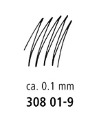 Image de Feutres noirs pointe calibrée 0.1, Staedtler 308, les 10