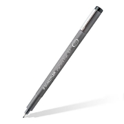 Image de Feutres noirs pointe calibrée 0.1, Staedtler 308, les 10