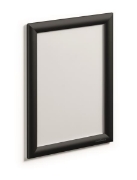 Image de Vitrine affiche A4 clipsable aluminium, Noir