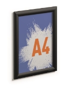 Image de Vitrine affiche A4 clipsable aluminium, Noir