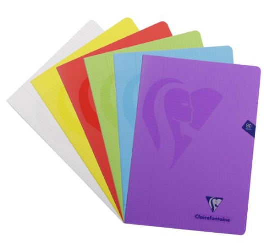 Image de Cahiers Clairefontaine A4, 40 flts / 80 pages - quadrillé 5 mm, les 10