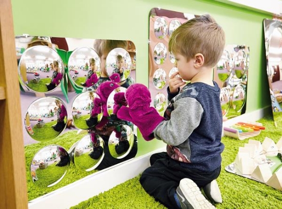 Image de 9 miroirs déformants convexes