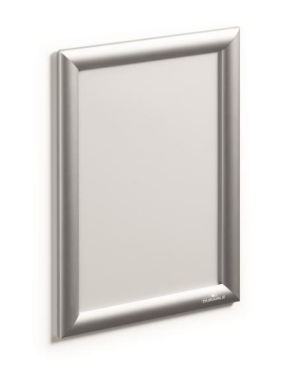 Image de Vitrine affiche A4 clipsable aluminium, Argent métallisé