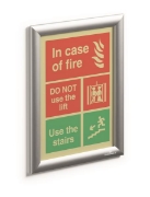 Image de Vitrine affiche A4 clipsable aluminium, Argent métallisé
