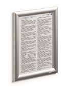 Image de Vitrine affiche A4 clipsable aluminium, Argent métallisé