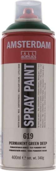 Image de Peinture acrylique Talens Amsterdam vert permanent foncé en spray 400 ml