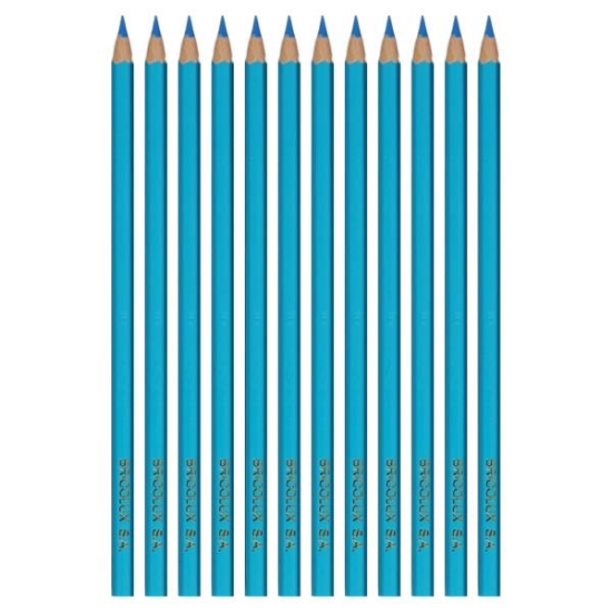 Image de Crayons couleur bleu, pochette de 12