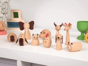 Image de Animaux en bois, ensemble de 10