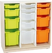 Image de Armoire M+ pour bacs en plas. avec 2 séparateurs