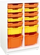 Image de Armoire M pour bacs en plast. avec 1 séparateur BLANC