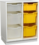 Image de Armoire M pour bacs en plastique avec 1 séparateur BLANC