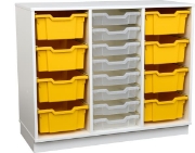Image de Armoire M pour bacs en plast. avec 2 séparateurs BLANC