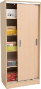 Image de Armoire haute avec portes coulissantes, érable