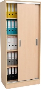 Image de Armoire haute avec portes coulissantes, érable