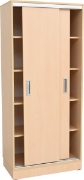 Image de Armoire haute avec portes coulissantes, érable
