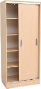 Image de Armoire haute avec portes coulissantes, érable