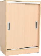Image de Armoire moyenne avec portes coulissantes, érable