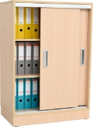Image de Armoire moyenne avec portes coulissantes, érable