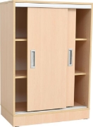 Image de Armoire moyenne avec portes coulissantes, érable