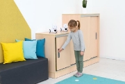 Image de Armoire basse avec portes coulissantes, érable