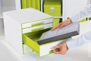 Image de Bloc de classement Leitz WOW, 4 tiroirs vert