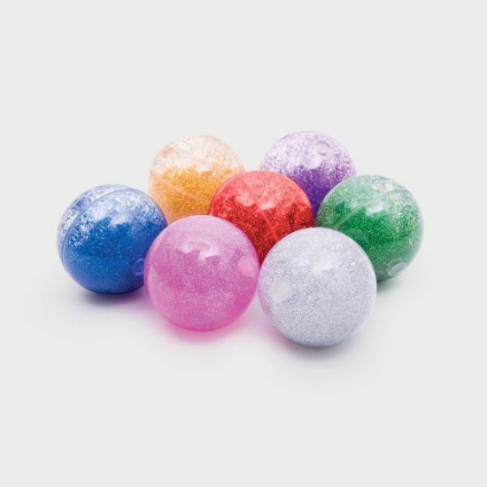 Image de Boules sensorielles à paillettes arc-en-ciel