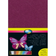 Image de Carton pailletée 250 g A4, les 10
