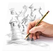Image de Crayons noirs graphite Staedtler Noris n°2, pochette de 12