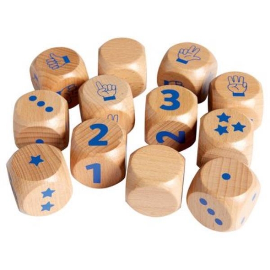 Image de Dés de 1 à 3 - Lot de 12