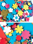 Image de Fleurs décoratives en carton