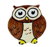 Image de Magnets Hibou en porcelaine, les 12
